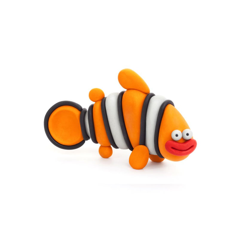 Hey Clay kleien met een app oceaan clownvis aal en maanvis