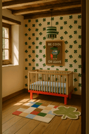 Behang Meet me at the Wall - Lucky Clover - Green - Joëlle Wehkamp