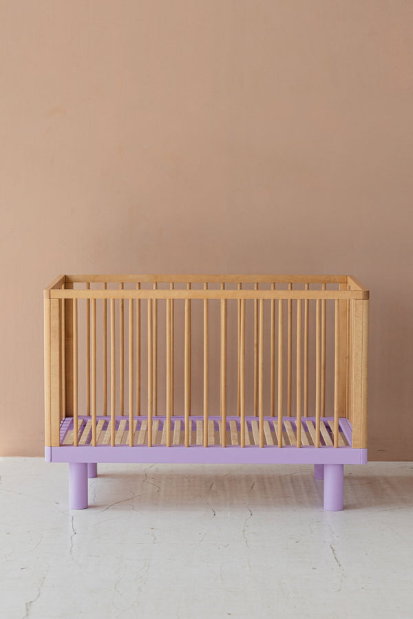 Karl &amp; Fric Nox Cot 60x120cm - Natural Wood &amp; Lavender