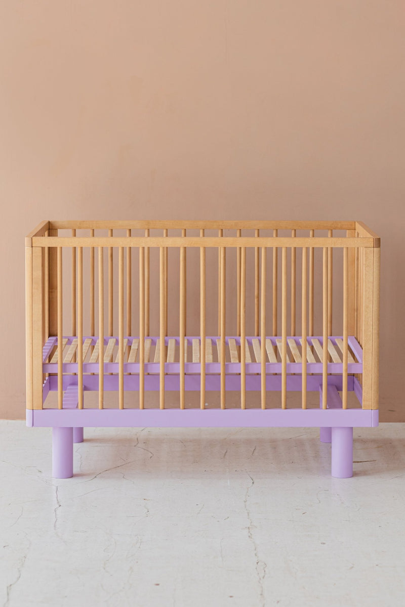 Karl &amp; Fric Nox Cot 60x120cm - Natural Wood &amp; Lavender