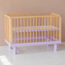 Karl & Fric Lit Nox 60x120cm + Ensemble Junior Rail - Bois Naturel & Lavande