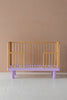 Karl &amp; Fric Nox Bed 60x120cm + Junior Rail % set - Natural Wood &amp; Lavender