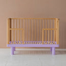 Karl & Fric Lit Nox 60x120cm + Ensemble Junior Rail - Bois Naturel & Lavande