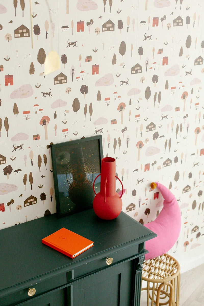 Wallpaper Play at Slaep - Village Sand - Lotte Dirks