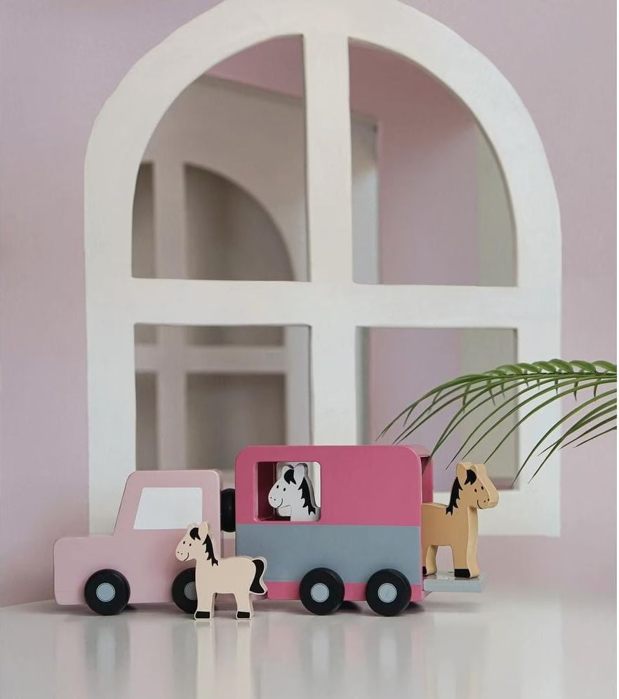 Jabadabado - Toys en bois - remorque de cheval