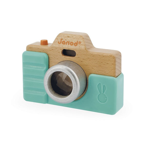 Janod Houten Camera Blauw