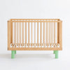 Karl & Fric Nox Ledikant 60x120cm + Junior Rail set - Natural Wood & Green
