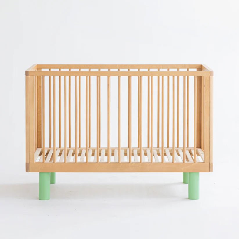 Karl & Fric Nox Ledikant 60x120cm + Junior Rail set - Natural Wood & Green