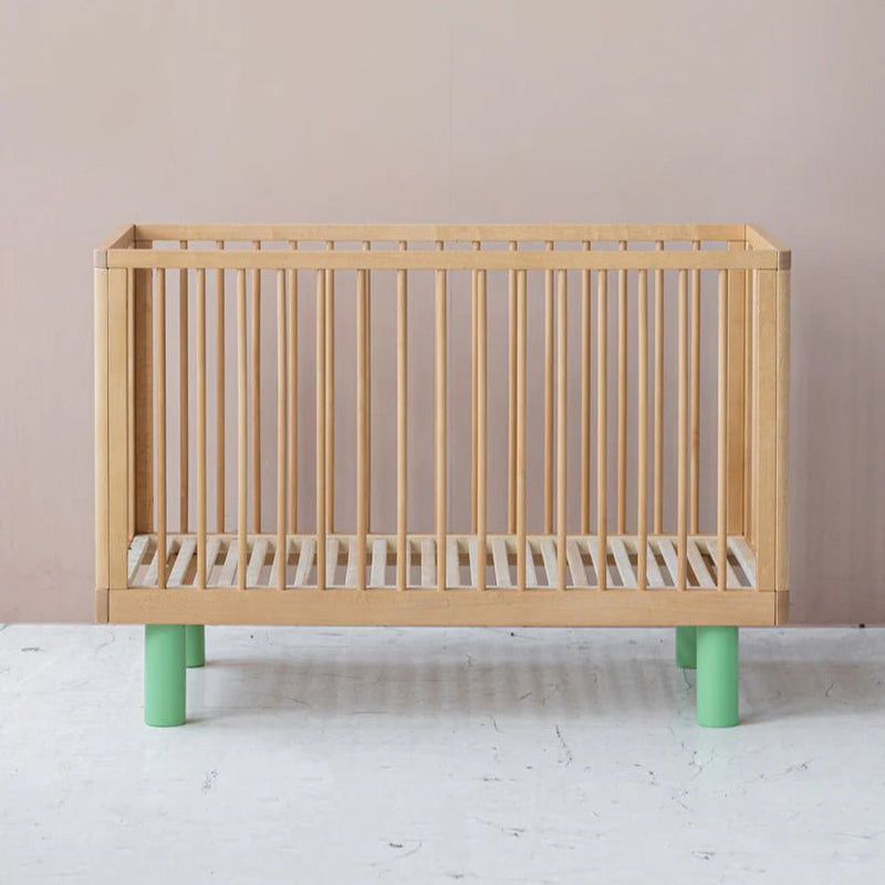 Karl & Fric Nox Ledikant 60x120cm + Junior Rail set - Natural Wood & Green