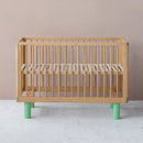Karl & Fric Nox Ledikant 60x120cm + Junior Rail set - Natural Wood & Green