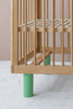 Karl & Fric Nox Ledikant 60x120cm + Junior Rail set - Natural Wood & Green