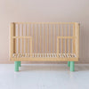 Karl & Fric Nox Ledikant 60x120cm + Junior Rail set - Natural Wood & Green