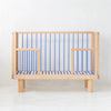 Karl & Fric Nox Bedstead 60x120cm + Junior Rail set - Natural Wood & Blue