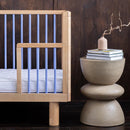 Karl & Fric Nox Bedstead 60x120cm + Junior Rail set - Natural Wood & Blue