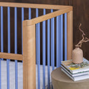 Karl & Fric Nox Bedstead 60x120cm + Junior Rail set - Natural Wood & Blue
