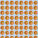 Behang Meet me at the Wall - Lion head - Blue - Aniek Bartels