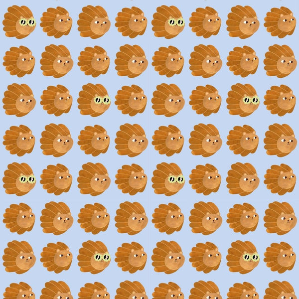 Wallpaper Meet me at the Wall - Lion head - Blue - Aniek Bartels