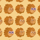 Wallpaper Meet me at the Wall - Lion head - Butter Yellow - Aniek Bartels