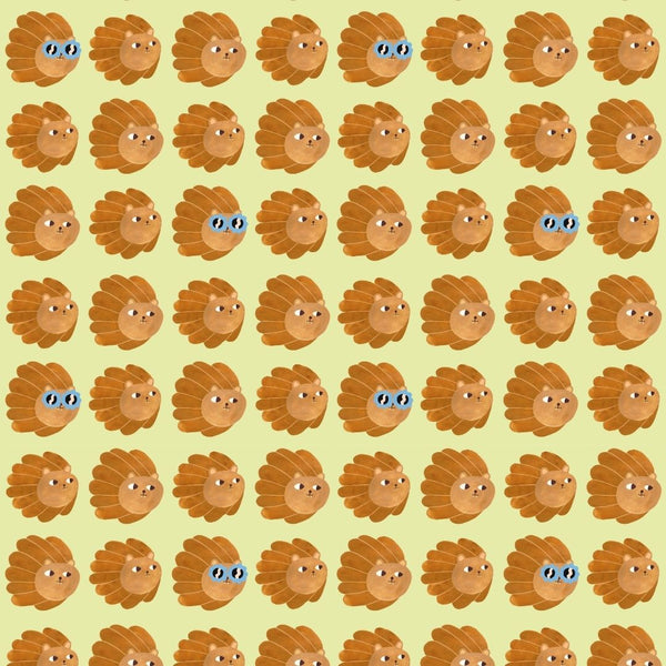 Wallpaper Meet me at the Wall - Lion head - Matcha - Aniek Bartels