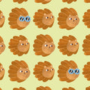 Wallpaper Meet me at the Wall - Lion head - Matcha - Aniek Bartels