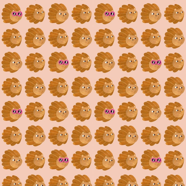 Wallpaper Meet me at the Wall - Lion head - Pale Pink - Aniek Bartels