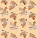 Wallpaper Meet me at the Wall - Owl - Cream - Aniek Bartels