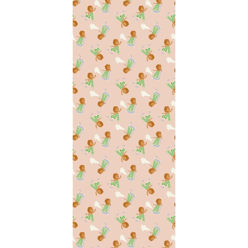 Wallpaper Meet me at the Wall - Skating Lion - Green - Aniek Bartels