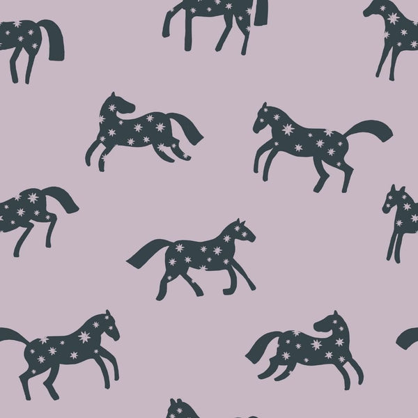 Wallpaper Meet me at the Wall - Magic Horses - Lilac - Joëlle Wehkamp