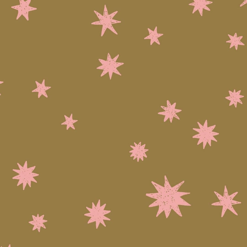 Behang Meet me at the Wall - Starry Night - Kaki - Joëlle Wehkamp