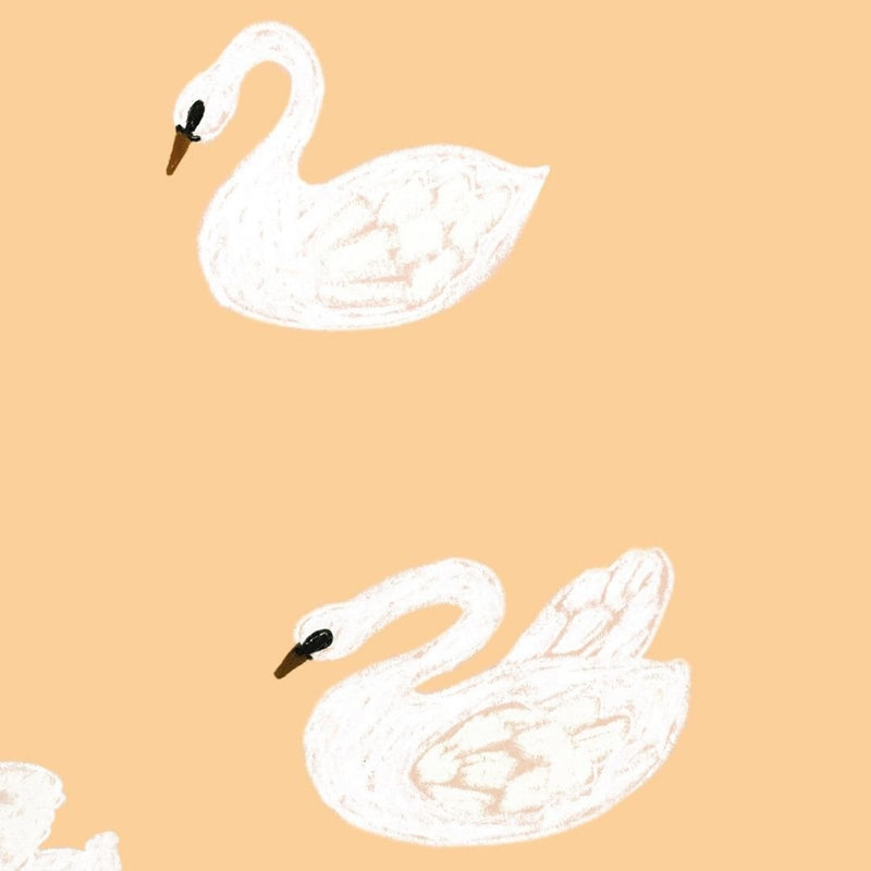 Wallpaper Meet me at the Wall - Swans - Buttercup - Joëlle Wehkamp
