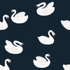 Behang Meet me at the Wall - Swans - Night blue - Joëlle Wehkamp