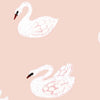 Wallpaper Meet me at the Wall - Swans - Soft pink - Joëlle Wehkamp