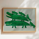 Crocodile Family poster krokodillenfamilie kinderkamer Aniek Bartels