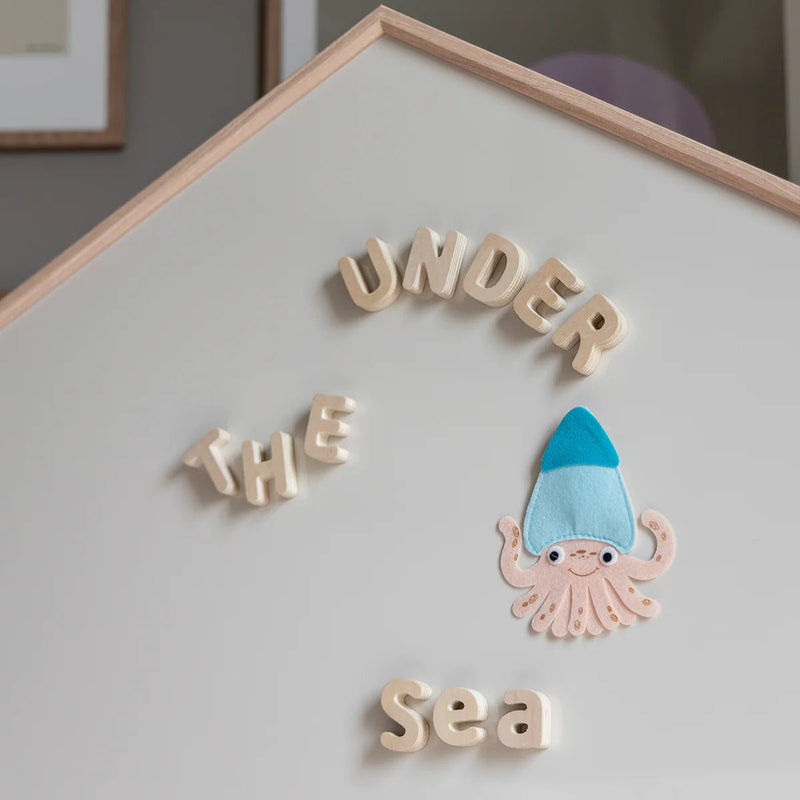 Noriter Project x LUDE Ensemble magnétique en bois Alphabet - Minuscules