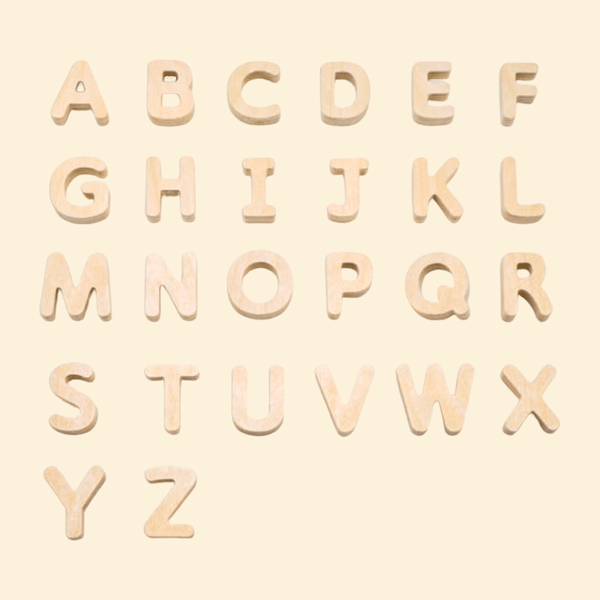 Noriter Project x LUDE Holzmagnet-Set, Alphabet-Großbuchstaben