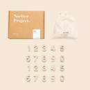 Noriter Project x LUDE Lot d'aimants en bois avec chiffres