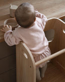 Curve Lab - Torre de aprendizaje de madera Montessori - Roble