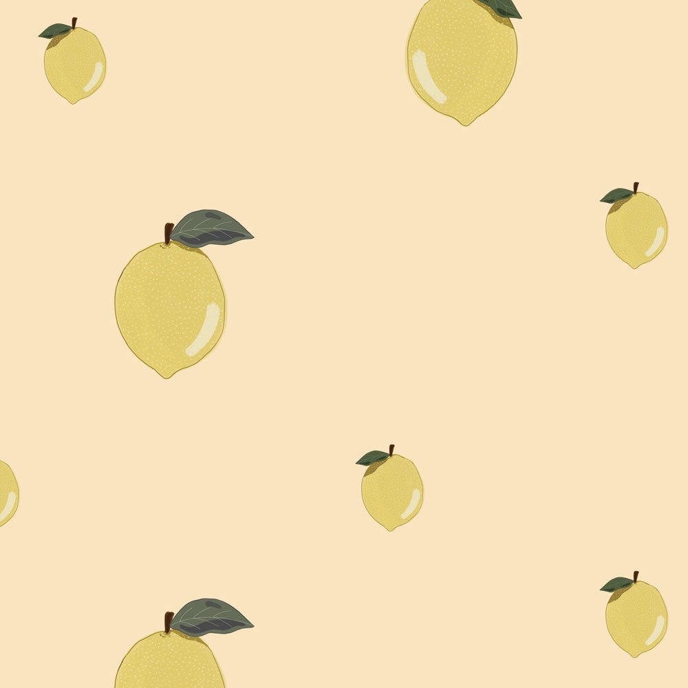 Dekornik – wallpaper Little Lemons Salmon