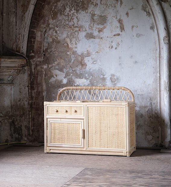 Leo & Moon Exclusive © Rattan play kitchen / storage cabinet