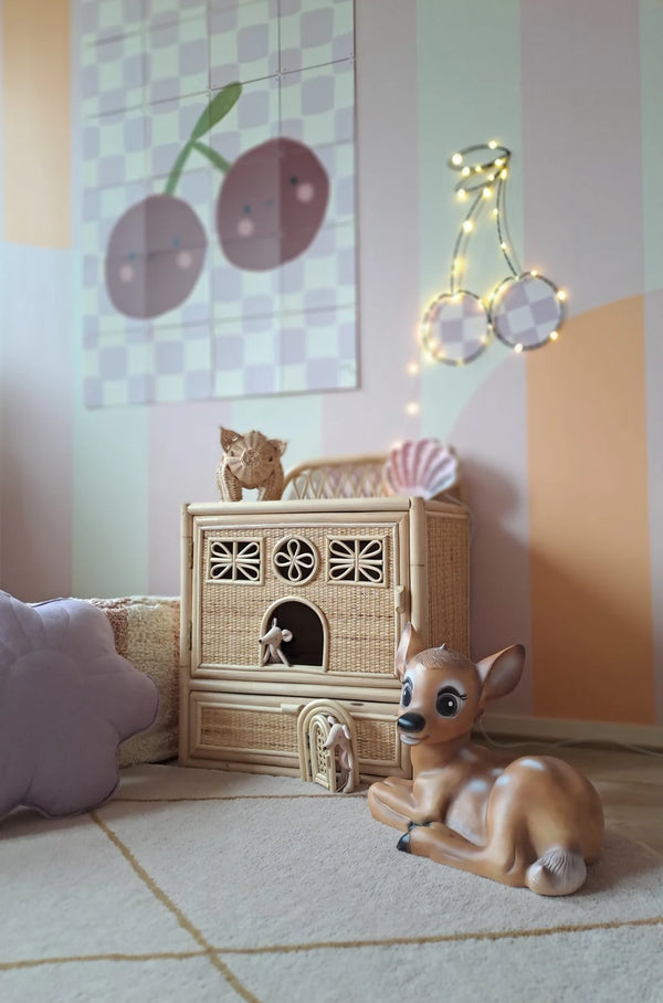 Rattan (bedside) table/ Dollhouse - Leo &amp; Moon