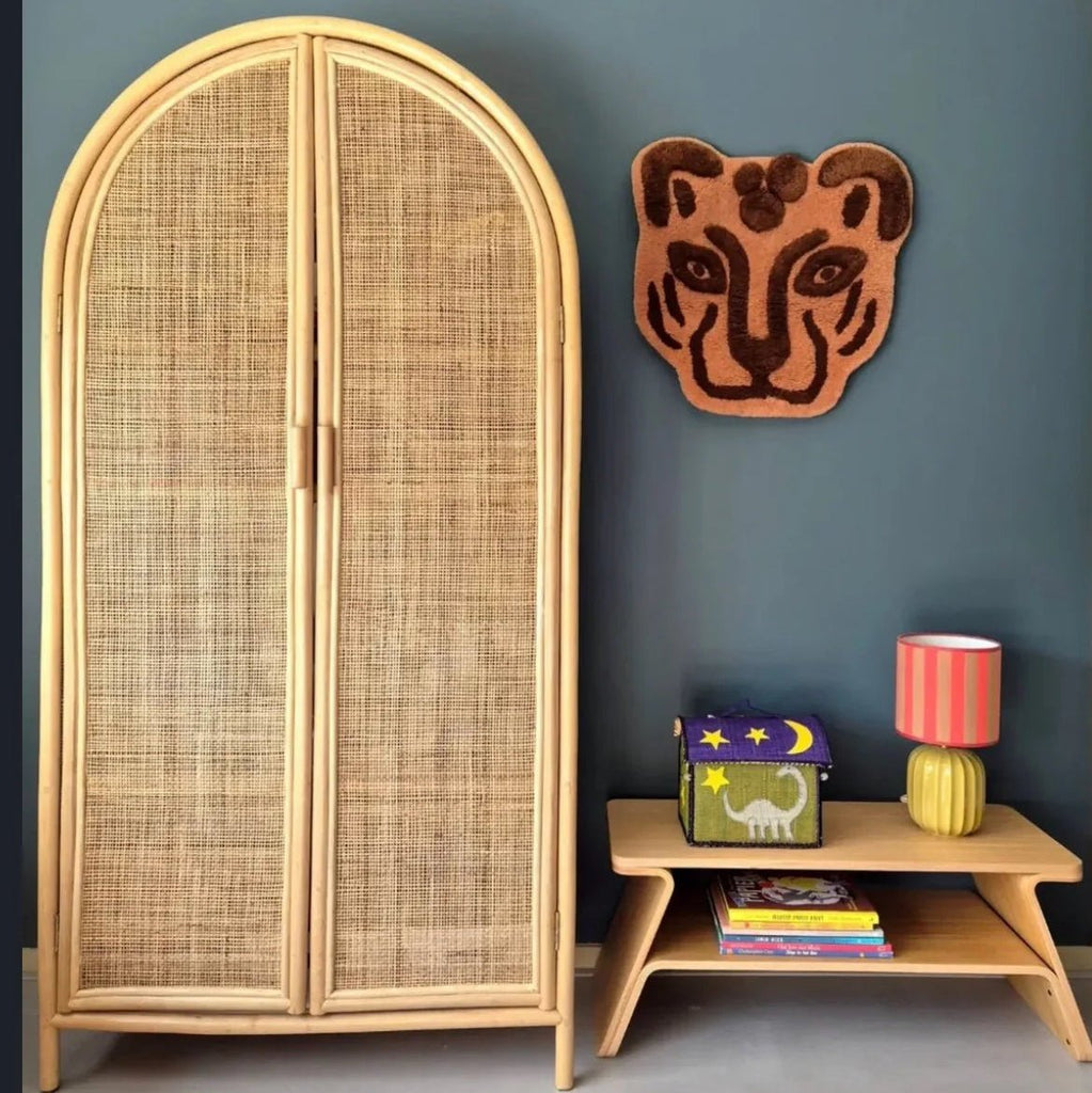 Leo & Moon Rotan webbing kast rond – Ronde Kast Kinderkamer Handgemaakt