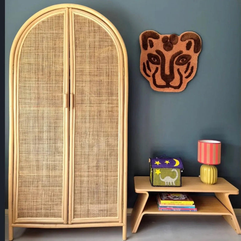 Leo & Moon Rotan webbing kast rond – Ronde Kast Kinderkamer Handgemaakt