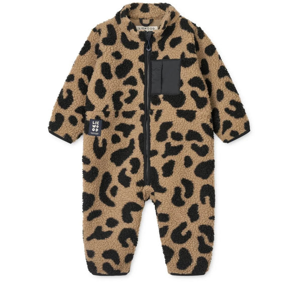 Liewood - Nolano Pile Baby Jumpsuit - Mega leo / oat mix