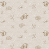 Wallpaper sample Little Amour Fishy Waves - Brown