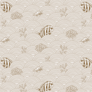 Wallpaper Staal Little Amour Onde pescante - Brown