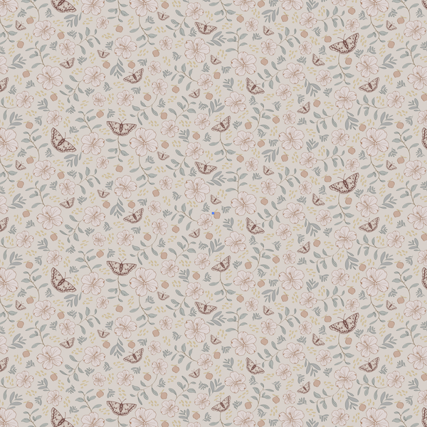 Wallpaper sample Little Amour - Little Flower Garden - Beige/Pink