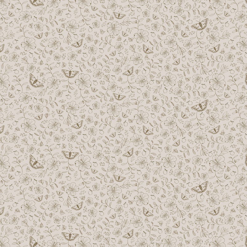 Wallpaper sample Little Amour - Little Flower Garden - Sand