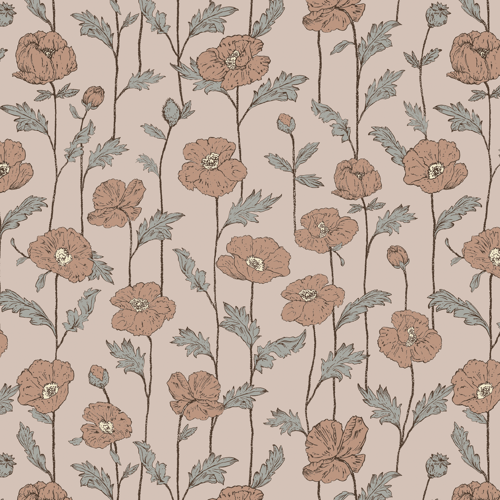 Wallpaper sample Little Amour Poppy Amour - Pink