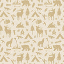 Little Amour Behang voor de Kinderkamer Wild Forest Oker