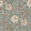 Papel de pantalla de acero Little Amour Floral Spring - Azul